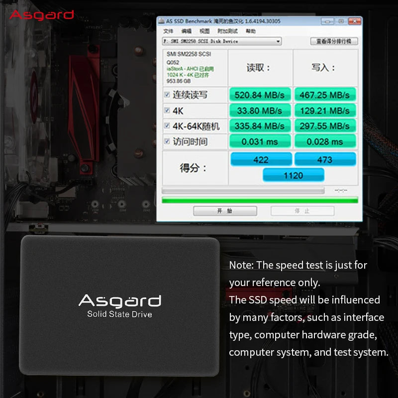 Asgard SSD SATA3 256GB 512GB 1T 2T SSD 2.5