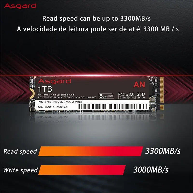 SSD M2 NVMe Asgard 512Gb / 1T
